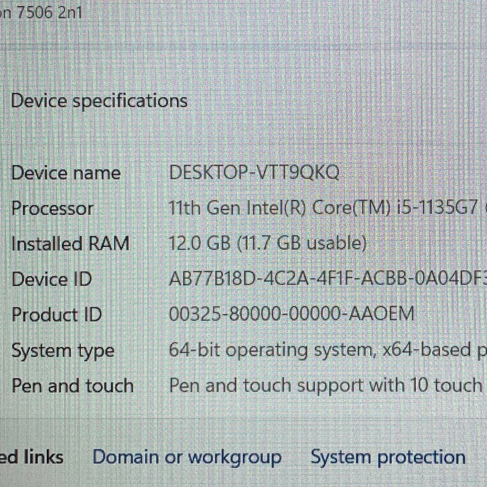 Dell Inspiron 2n1 7506 15.6”